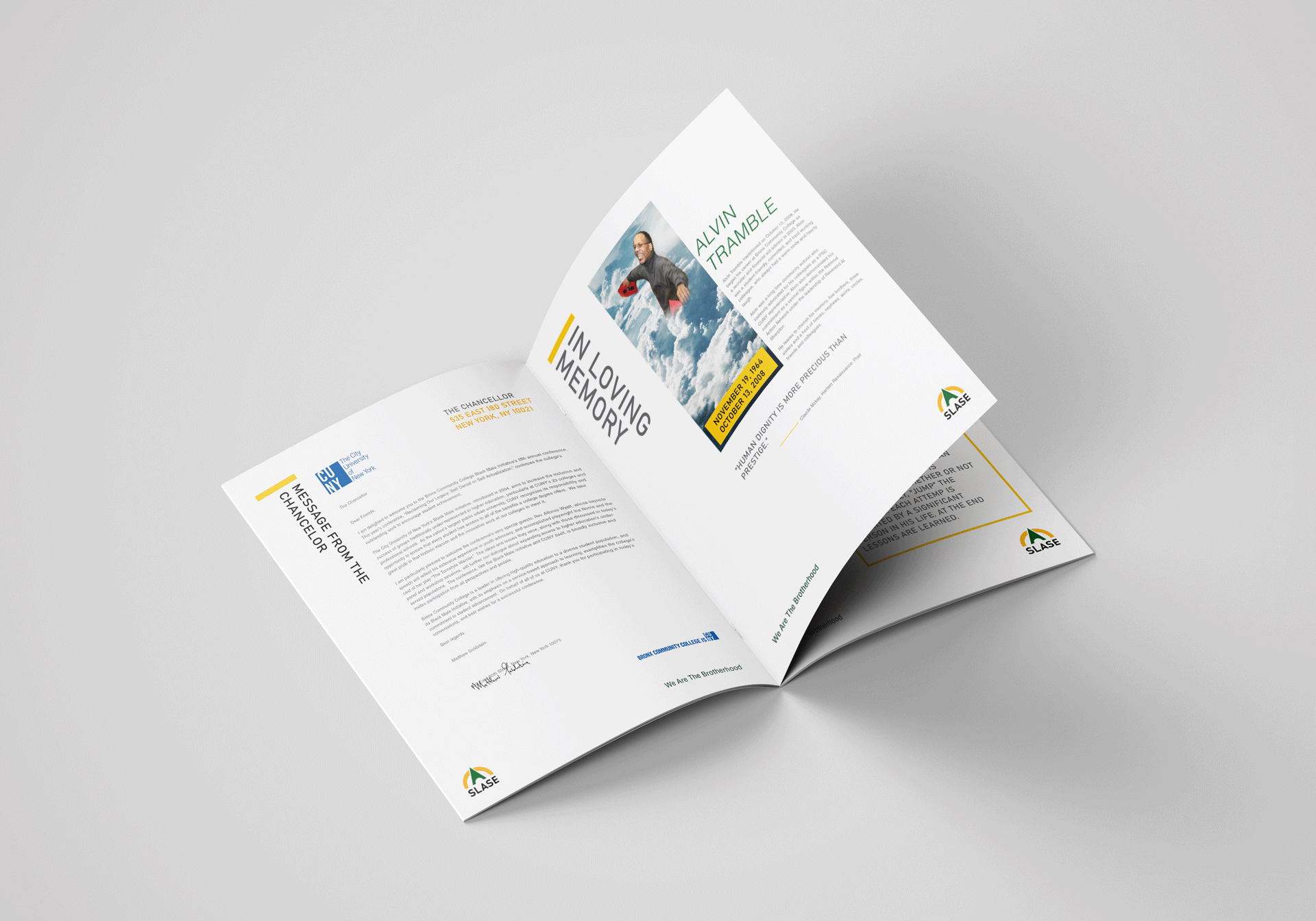 Event Itinerary booklet