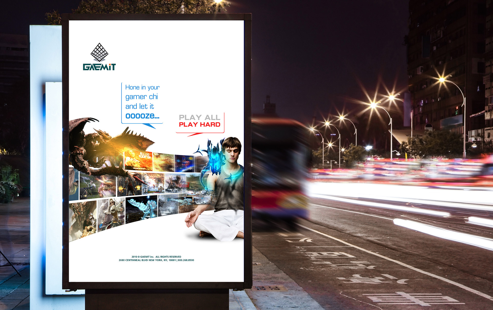 print ad design at bus stop