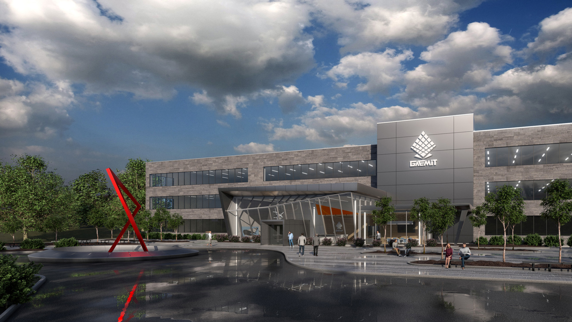 Render of business campus