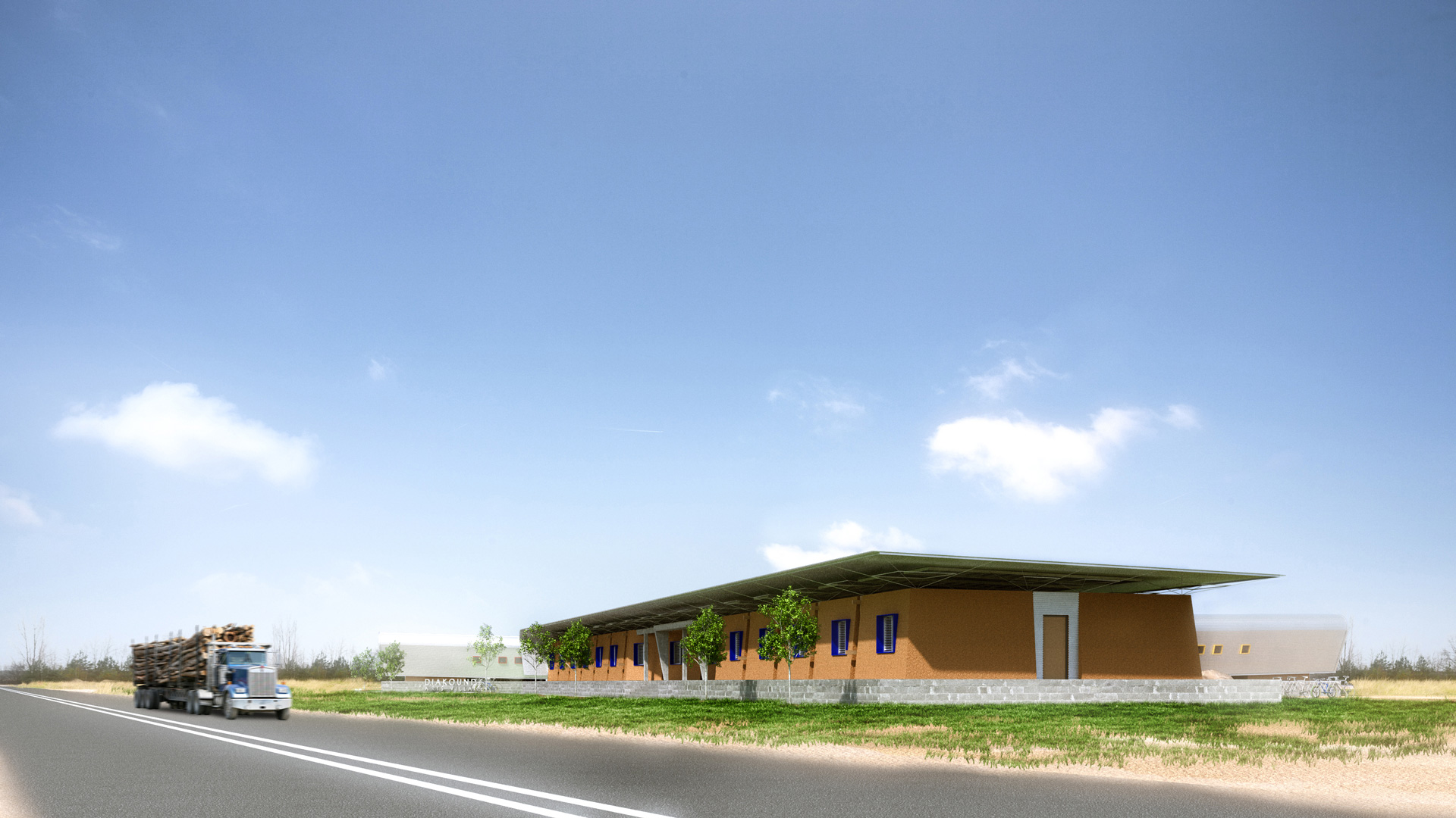 Render of college residential campus